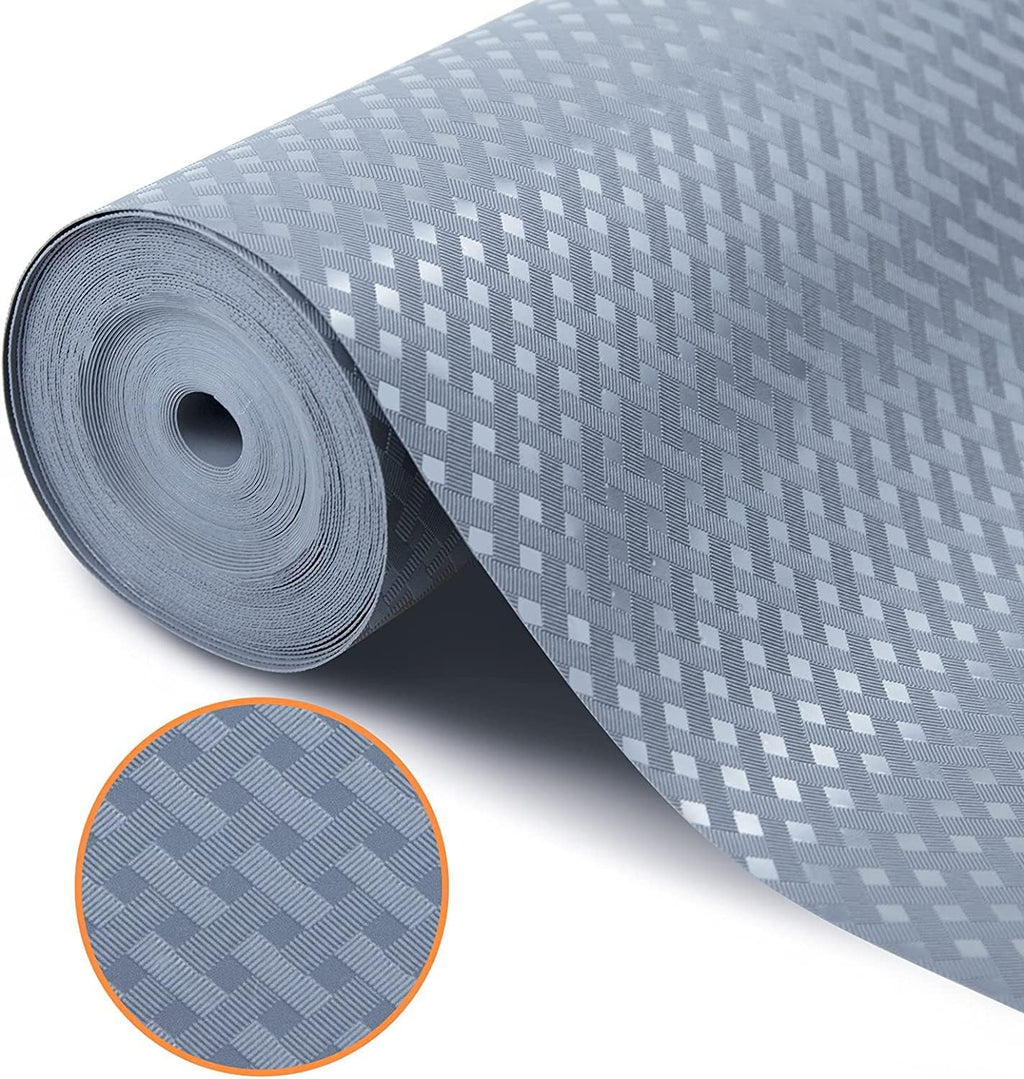 Shelf Liners for Kitchen Cabinets Refrigerator Liners Waterproof & Oil-Proof Kitchen Cupboard Liner Non-Slip Drawer Mats EVA Material Non Adhesive Fridge Mats for Shelves 11.8 x 59 Inches