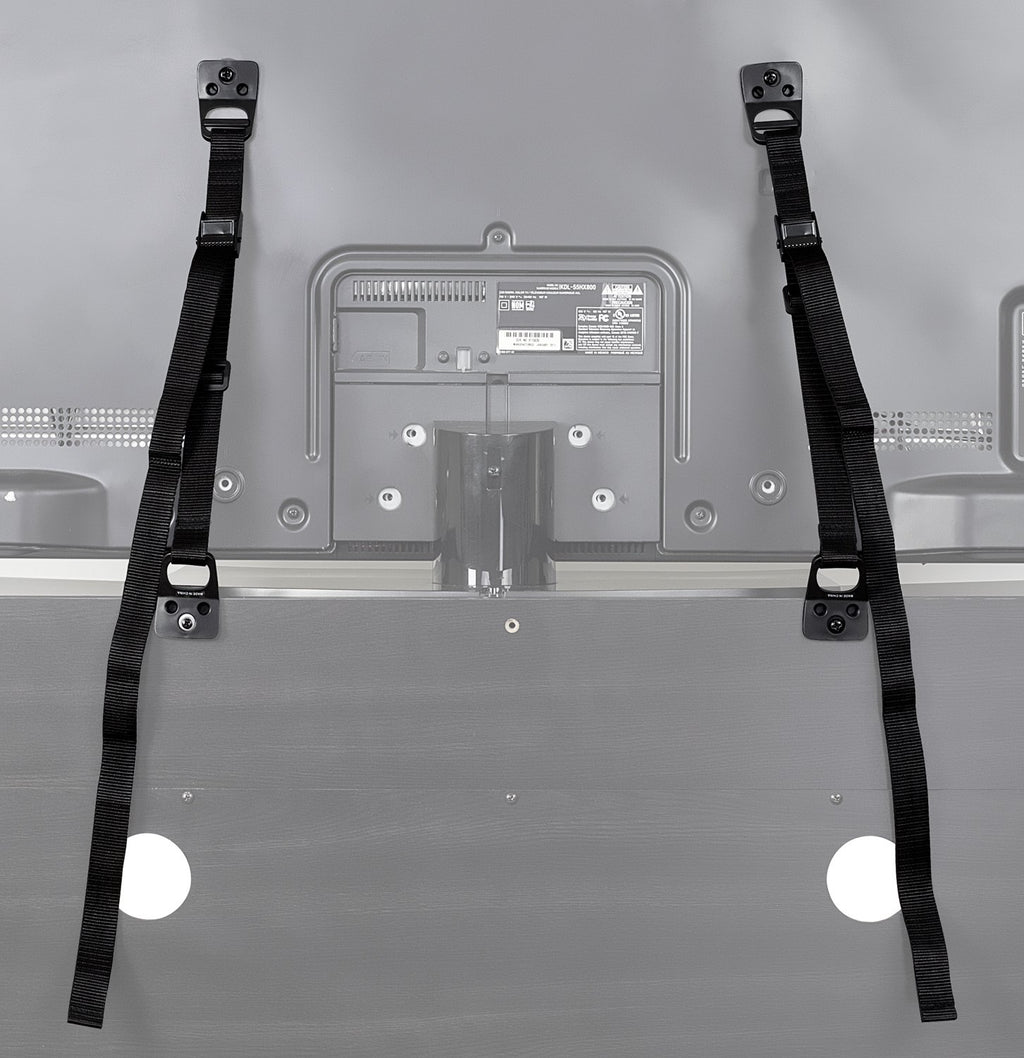 Mount-It! Safety Straps for TV, Furniture, Bookcase, Dresser and TV Stands - Anti-Tip Strap Television Anchor Kit for Baby Proofing, Earthquake Protection, 2 Pack, Mounting Hardware Included