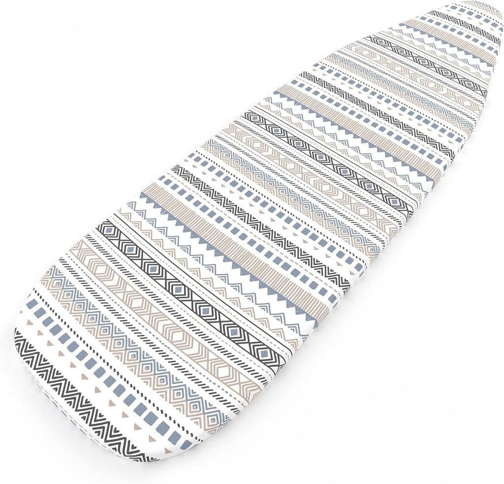 Encasa XO Ironing Board Cover and Pad 42"x14" - Thick 3mm Felt Padding, Drawstring Tightening & Lock, Easy Fit, Scorch & Stain Resistant, Fits Medium Ironing Board - Aztec