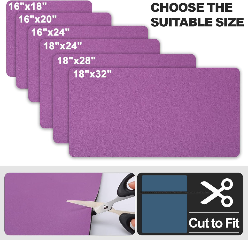 Dish Drying Mat for Kitchen Counter | Coffee Bar Mat for Countertops | Heat Resistant Drainer Mat with Non-slip Rubber Backed | Hide Stain Kitchen Absorbent Draining Mat | Purple 16"x24"