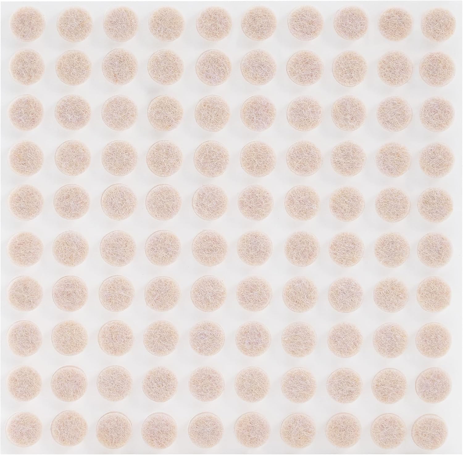 CO-Z 100pcs Felt Cabinet Door Bumpers, Small Pads for Cabinet Doors 0.4 in Diameter, Self Adhesive Thick Felt-Dots Bumper Pads for Furniture Drawers Walls Floors