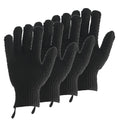 2 Pairs Bath Exfoliating Gloves for men and women – CLEEDY 4 Pcs Heavy and Large Exfoliating Gloves Scrubbing for Shower, Spa, Massage - Scrub Exfoliating Mitts for Body, Face, Hand and Foot (black)