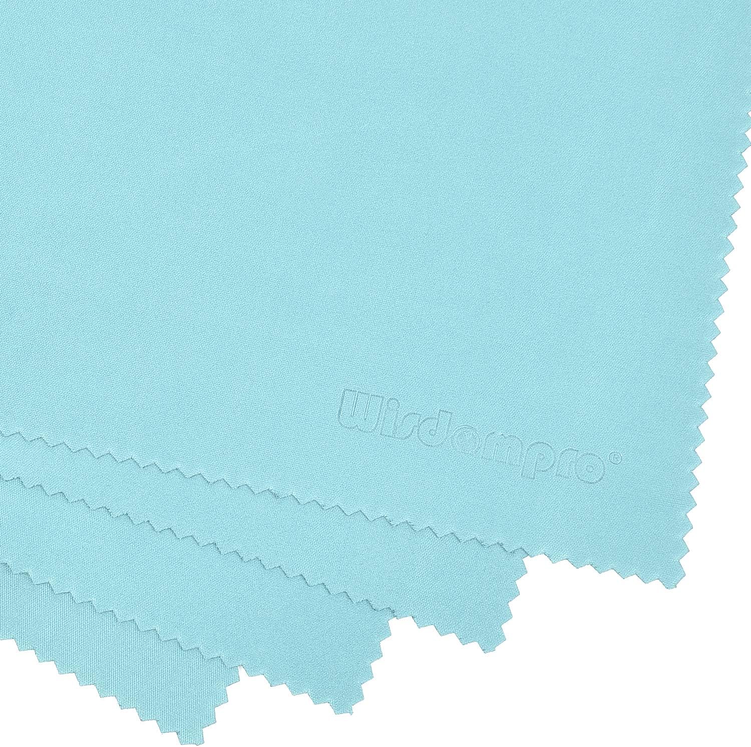 Wisdompro Extra Large 4-Pack Microfiber Cleaning Cloth For Laptop, LCD TV, Computer Screen, Monitor, Tablet, Camera Lens, Glass, Lenses, Phone, iPhone, iPad, other Delicate Surface - Mint (16x16 Inch)