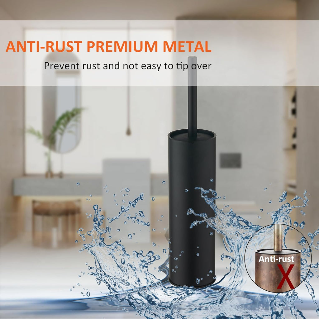 Toilet Brush and Holder Set Premium Material Toilet Bowl Cleaner Free Standing Toilet Bowl Brush and Holder