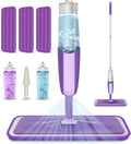 Spray Mops for Hardwood Floor Cleaning - MEXERRIS Microfiber Wood Floor Mop with 3 Reusable Washable Pads Refills Fit for Swiffer PowerMop,Spray Wet Jet Mops for Wood Laminate Ceramic Tiles