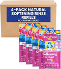 Truly Free Fabric Softening Conditioner for Clothes| Safe for Babies & Kids with Sensitive Skin | Plant-Based | Includes 4 Refills| Signature Scent Rinse(200 Loads)