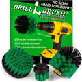 Drillbrush Green Kitchen Drill Brush Set – Drill Powered Cleaning Tools for Stainless Steel Sink, Copper Sink, Stove Top, Oven, Air Fryer & Cabinets – Must-Have Kitchen Accessories for Fast Cleaning