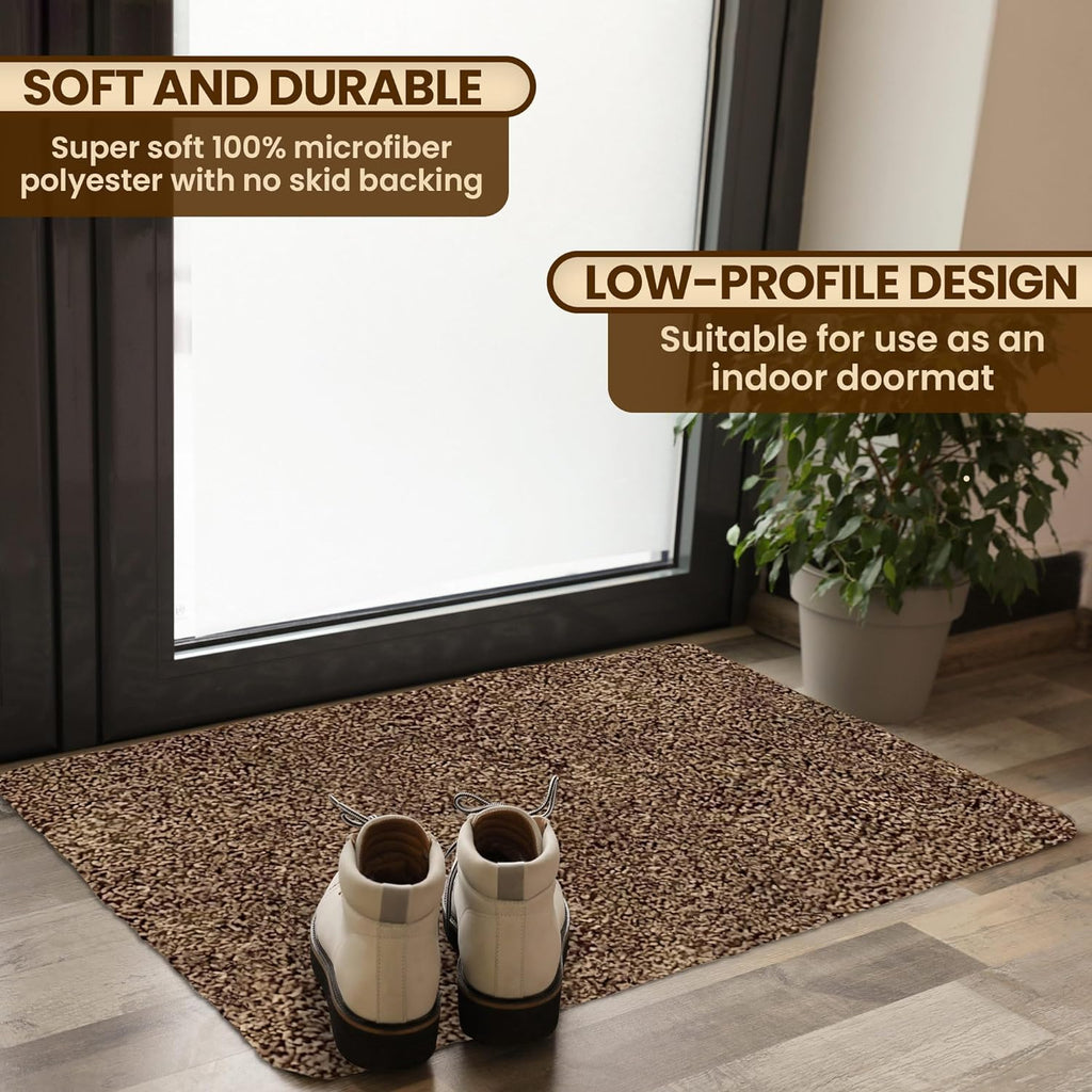 Premium Microfiber Indoor Door Mat – 32"x48" Washable Entry Mat, Non-Slip, Waterproof Backing, Super Absorbent, Low Profile Entryway Doormat for Indoor Entrance