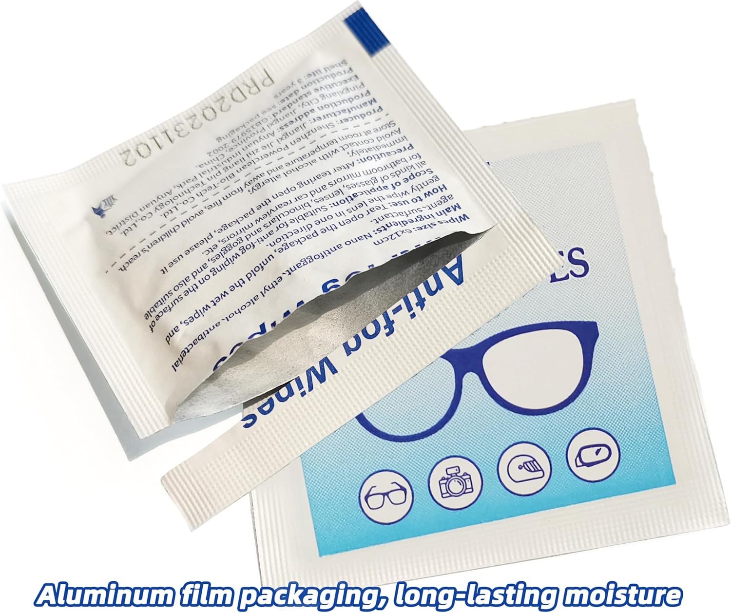 Anti Fog Wipes for Glasses (100-pack) | Pre-Moistened, Quick Dry & Scratch Free for Laptop Screens, Optical Lens, Goggles, Smart Phone Screens and Watch Screens