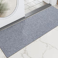 LUMI Ultra Thin Door Mat for Entryway,18"x59" Low Profile Non Slip Rubber Backing Indoor Doormat, Easy Clean Welcome Entrance Mat for Inside House, Patio,Light Grey