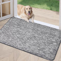 REFETONE Indoor Doormat, Front Door Mat 32"x48" Absorbent Rubber Backing Non Slip Back Door Mats, Washable Low-Profile Inside Floor Mat Door Rugs for Entryway, Resist Dirt Mud Mat for Dogs, Dark Grey