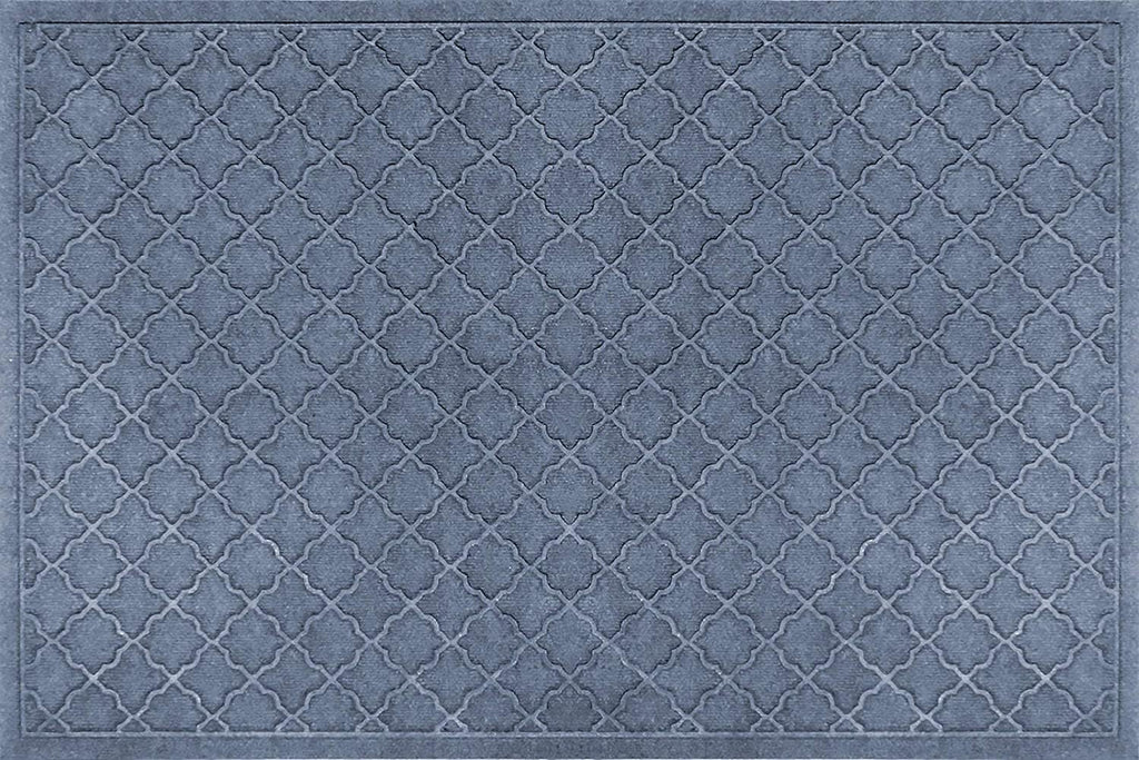 WaterHog Heavy Duty Doorway Mat, 4' x 6', Made in USA, Durable & Skid-Resistant Entryway Mat, Water-Trapping, Indoor/Outdoor Decorative Floor Covering, Cordova Collection, Bluestone