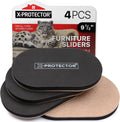 Felt Furniture Sliders Hardwood Floors X-PROTECTOR – 4 PCS 9 1/2 inch Furniture Sliders – Heavy Duty Felt Sliders Hard Surfaces – Move Your Furniture Easily & Safely!