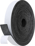 Weather Stripping Door Seal Strip- 1 Inch X 1/16 Inch X 32Feet, Strong Adhesive, Lightproof, Soundproof, Weatherproof Foam Tape Insulation for Sliding Door, Front Door Frame, Windows- Black