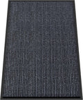 Kuyal Front Door Mat, 4'x6' Indoor Outdoor Entrance Mat, Commercial Floor Mats Inside Outside Entrance, Heavy Duty Durable Welcome Mats, Rubber Backing Non Slip Outdoor Mats for Entryway,Dark Gray