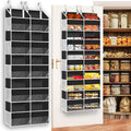 Over the Door Organizer 5 Tiers, Extra Large Behind Door Storage of 10 Compartments, 80 lbs Weight Capacity Hanging Storage Organizer with Clear Window Kids Toys, Shoes, Diapers, Room storage