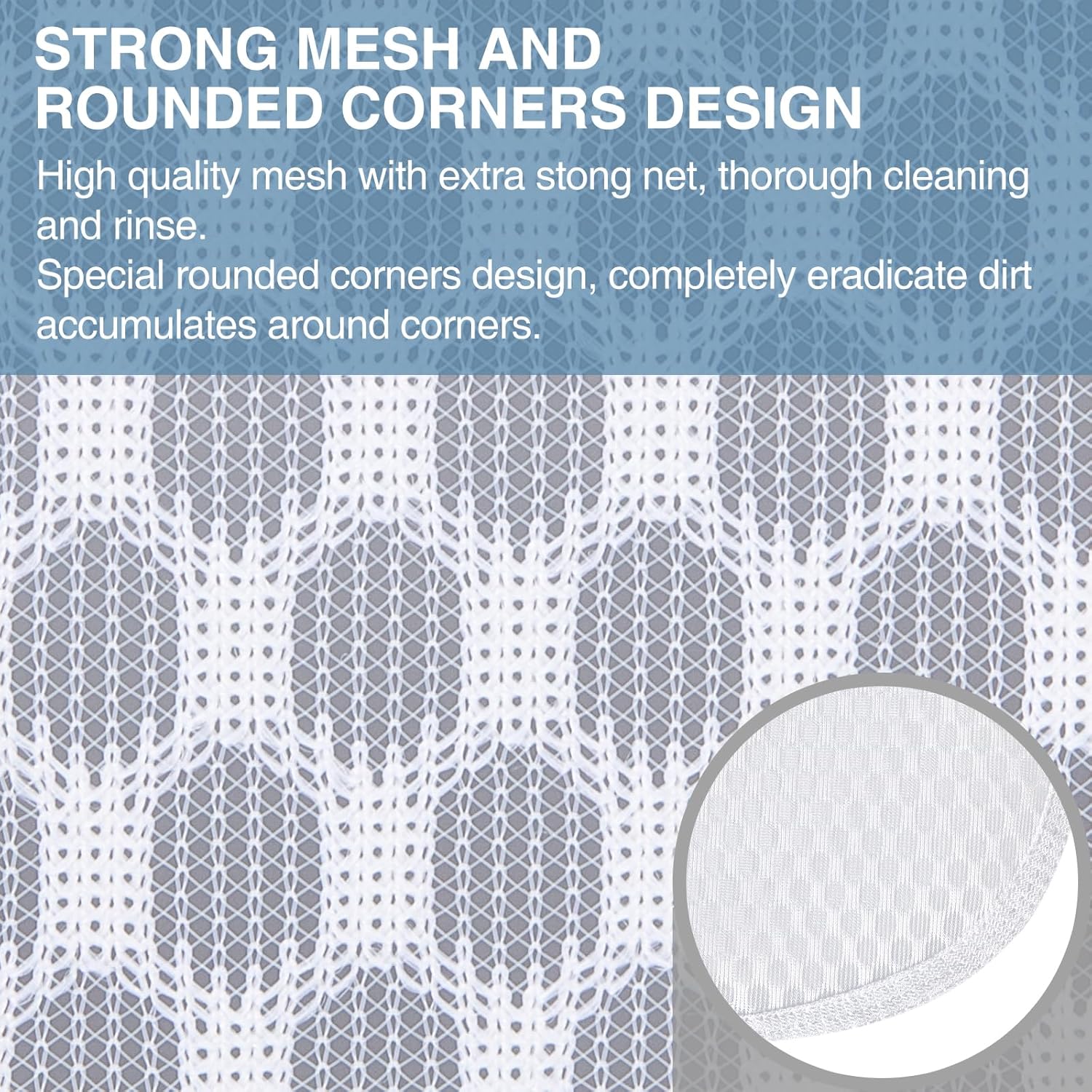 3 pcs Durable Honeycomb Mesh Laundry Bags for Delicates 16" x 19" (2 Large) 12" x 15" (1 Medium)
