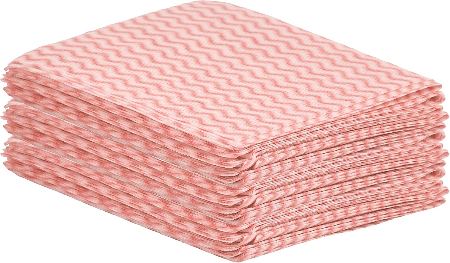 Superio Handy Wipes For Kitchen - Red Reusable Multi-Purpose Heavy-Duty Cleaning cloth for house, Bathroom, and office. Disposable Dish Towel (15)