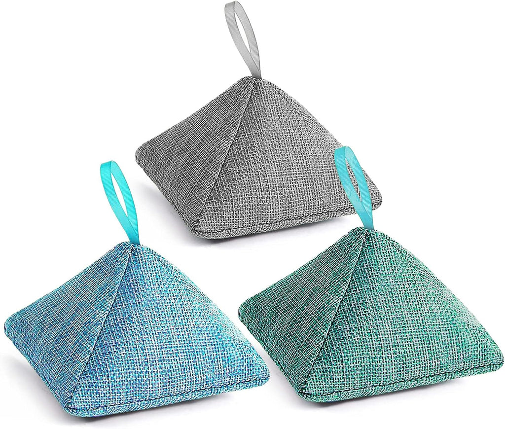 Charcoal Bags Odor Absorber (3x200g) Activated Bamboo Charcoal Air Purifying Bags Charcoal Odor Eliminating Bags for Home & Car Shoes, Closet, Pet -3 PACK