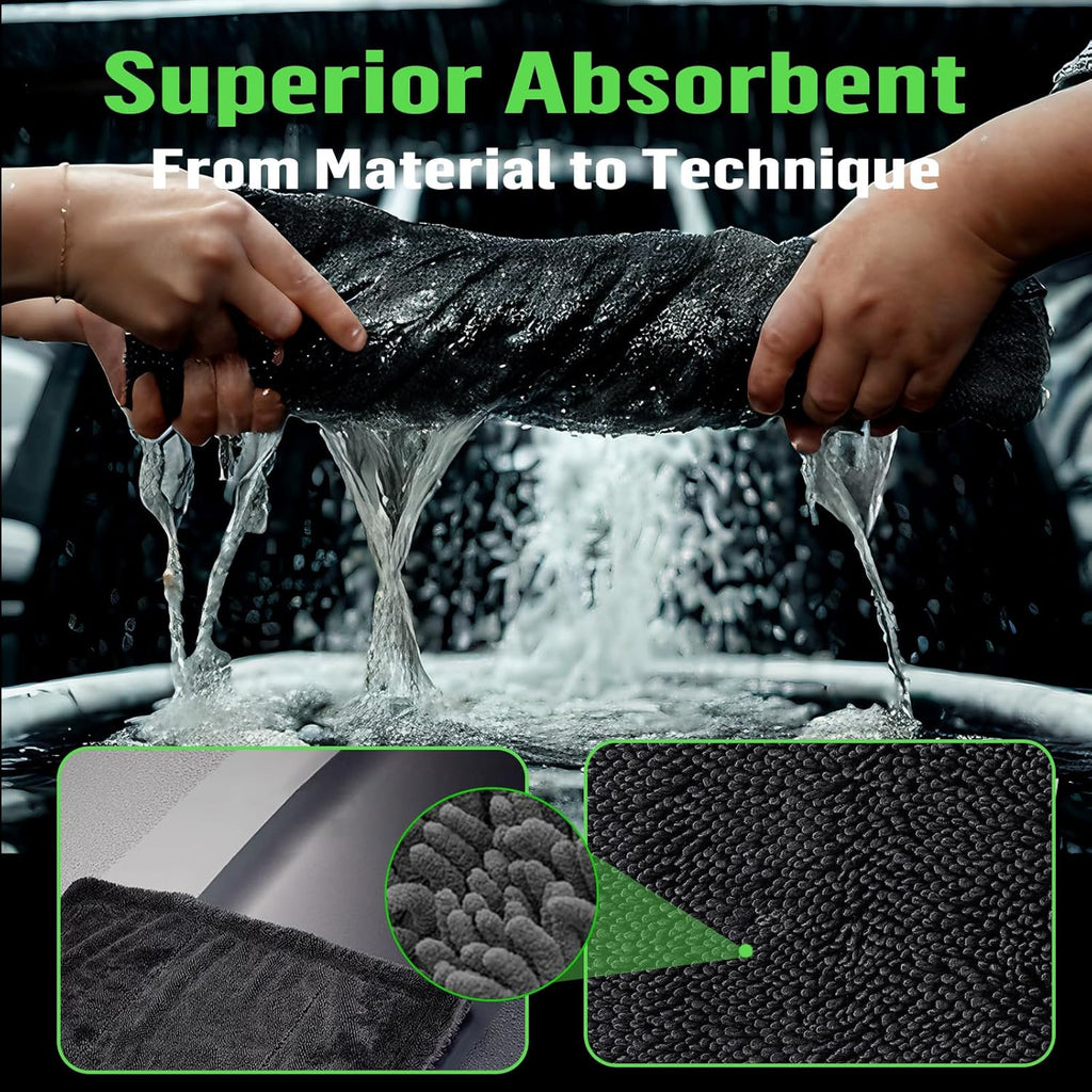 Shiny Bath Wipes Shower Cleaning Cloths, Premium Car Drying Towel | Ultra Absorbent Twisted-Loop Design| Microfiber Towel for Car, Shower Cabin, Household