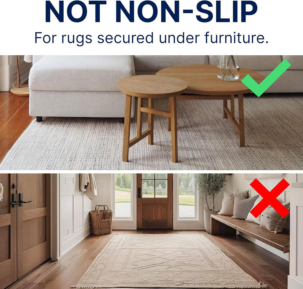 RUGPADUSA - Eco-Plush - 10'x12' - 1/2" Thick - 100% Felt - Luxurious Cushioned Rug Pad - Available in 3 Thicknesses, Many Custom Sizes
