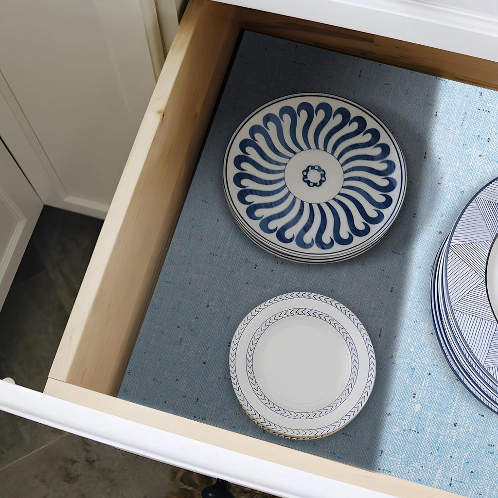 10 Rolls 20" W x 72" L Floral Drawer and Shelf Liner for Cabinets, Non-Adhesive Strong Grip Non-Slip Flower Shelf Cabinet Kitchen Shelf Liners for Kitchen Cabinets