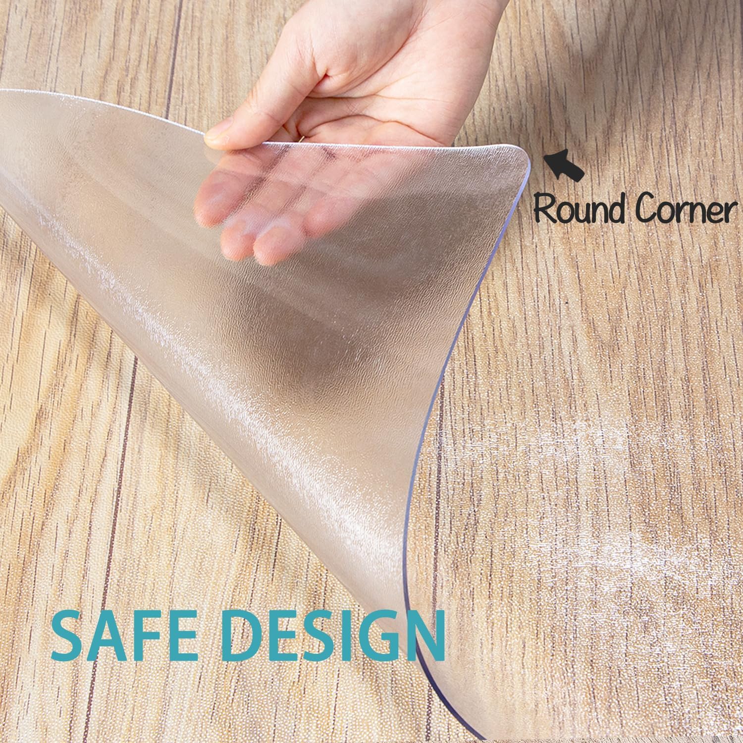 Refrigerator Mat, Clear Anti-Slip PVC Floor Protector, 2mm Thickness Scratch-Resistant Floor Mat