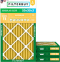 Filterbuy 20x30x2 Air Filter MERV 11 (MPR 1200) Allergen Defense Replacement (4-Pack), Electrostatic Pleated HVAC AC Furnace Filters, Made in USA (Actual Size: 19.75 x 29.75 x 1.75)