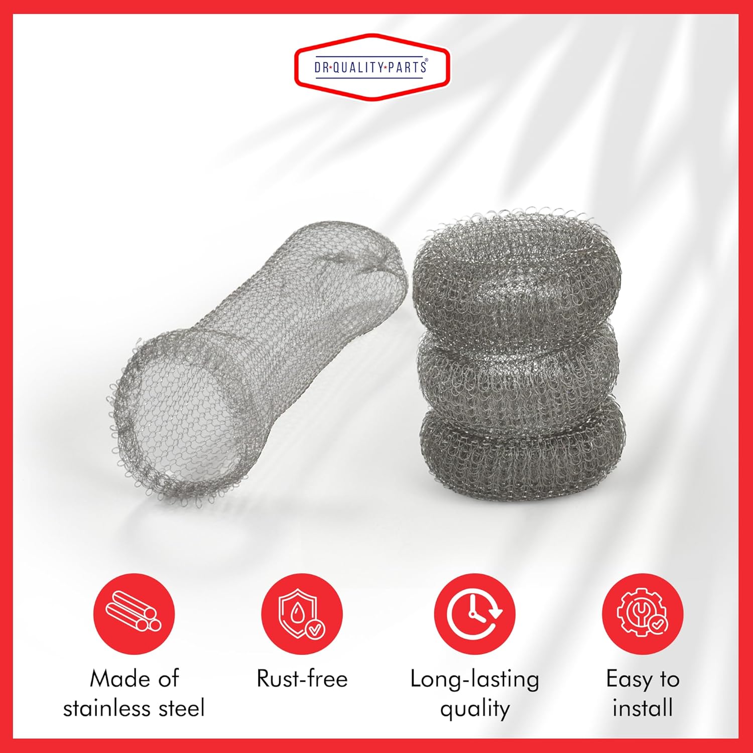 Washing Machine Lint Trap – Stainless Steel Hose Filter, Mesh Drain Catcher, Washer Sock Lint Remover, Rust-Free Snare Laundry Filter with Nylon Cable Ties, 29cmx6.5cm – 24-Pack