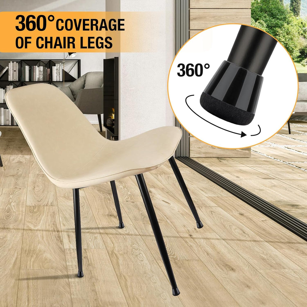 32 Pcs New Chair Leg Protectors for Hardwood Floors, Silicone Chair Leg Floor Protectors, Floor Protectors for Chairs, Chair Leg Caps Protect Wooden Floors from Scratching, Won't Tear