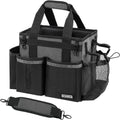 Compact Wearable Cleaning Caddy, Small Cleaning Caddy Supplies Organizer with Handle & Shoulder Straps for Housekeepers, Under Sink & Car Cleaning Tool Organizers Bag (DarkGrey)