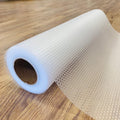 EVALAND 21.6" x 20 FT Non-Slip Shelf Liner, Non-Adhesive, BPA-Free, Waterproof Pantry Liner for Shelves, Easy to Cut, Oil-Proof Shelf Liners for Kitchen, Cabinets, Drawers, Refrigerator, Clear