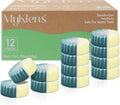 Toilet Bowl Cleaner Tablets, Automatic Toilet Bowl Cleaners, Long-Lasting Toilet Tabs Drop in Tank for Deodorizing & Descaling, Green & Yellow, 12 Packs