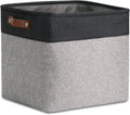 DULLEMELO Cube Basket for Storage, Collapsible Fabric Cube for Organizing, Storage Cube for Closet, Laundry, Nursery, Shelves, Decorative Basket for Gifts Empty (Black&Gray)