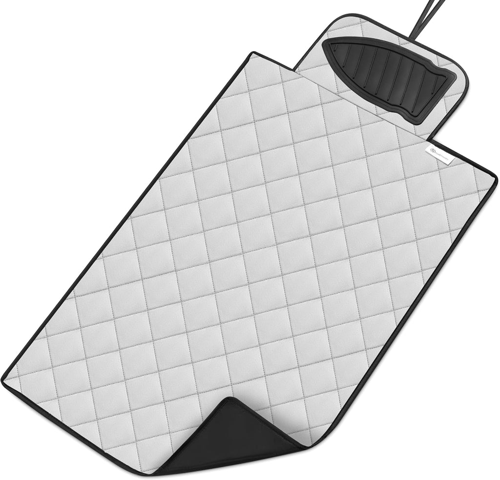 Handy Laundry Magnetic Ironing Mat, Change Any Flat Surface into an Ironing Board, Silicone Slip Resistant Iron Rest to Safely Place Your Hot Iron, Easy to Take Along When Traveling, (19 x 28 Inches)