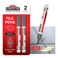 X-Protector Water Based Grout Marker - 2 PCS with 8 Tips, Light Grey