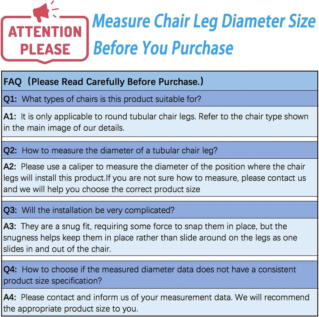 Rectangle U Shaped Chair Leg Tips Cap with Felt Pads,Furniture Feet Protectors Slide Smoothly Glides,Protect Hardwood Floor No Scratches No Noise,Fit 14mm(9/16inch) Diameter Tubular Legs (Black 8PCS)