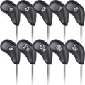 CRAFTSMAN GOLF 12pcs or 1pc Thick Synthetic Leather Golf Iron Head Covers Set Headcover Fit All Brands Callaway Ping Taylormade Cobra Etc. Also Custom Name