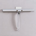 Ettori Shower Squeegee for Glass Door, Squeegee for Shower Glass Door, Bathroom, Window and Car Glass, 12 Inches with Clear Acrylic Handle