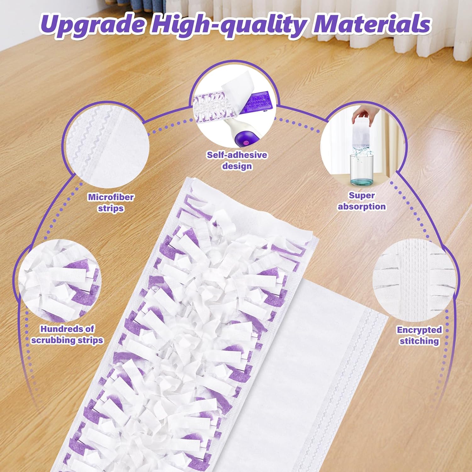 Mop Pads Refills for Swiffer Power Mop: 30 Pcs Wet Dry Disposable Pad for Multi-Surface Floor Cleaning - Mopping Replacement for Tile Hardwood - Sweeping Cloths for Home Kichen