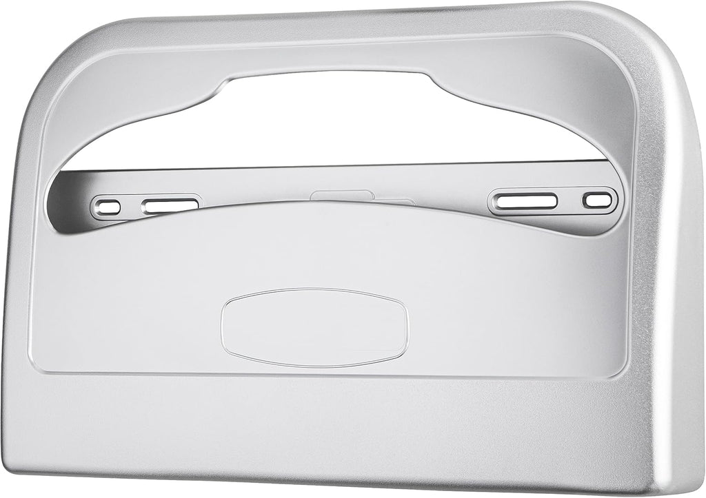 EZbrnd Wall Mount Half-Fold Toilet Seat Cover Dispenser for Commercial/Washroom/Office, Seat Cover Paper Sold Separately, Spray Silver, 3100S-EZ
