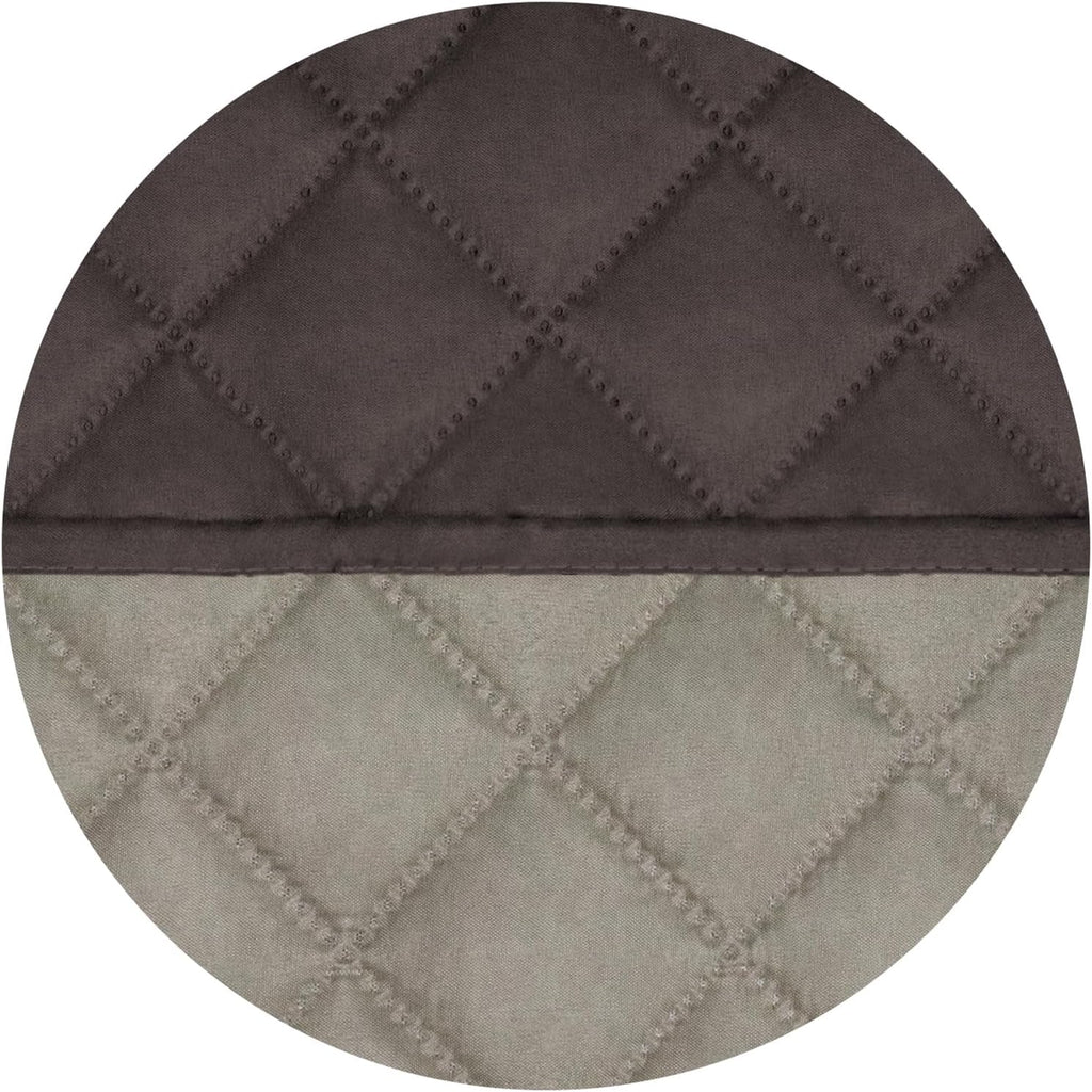 PureFit Reversible Quilted Sofa Cover, Water Resistant Slipcover Furniture Protector, Washable Couch Cover with Non Slip and Elastic Straps for Kids, Dogs, Pets (Oversized Loveseat, Chocolate/Beige)