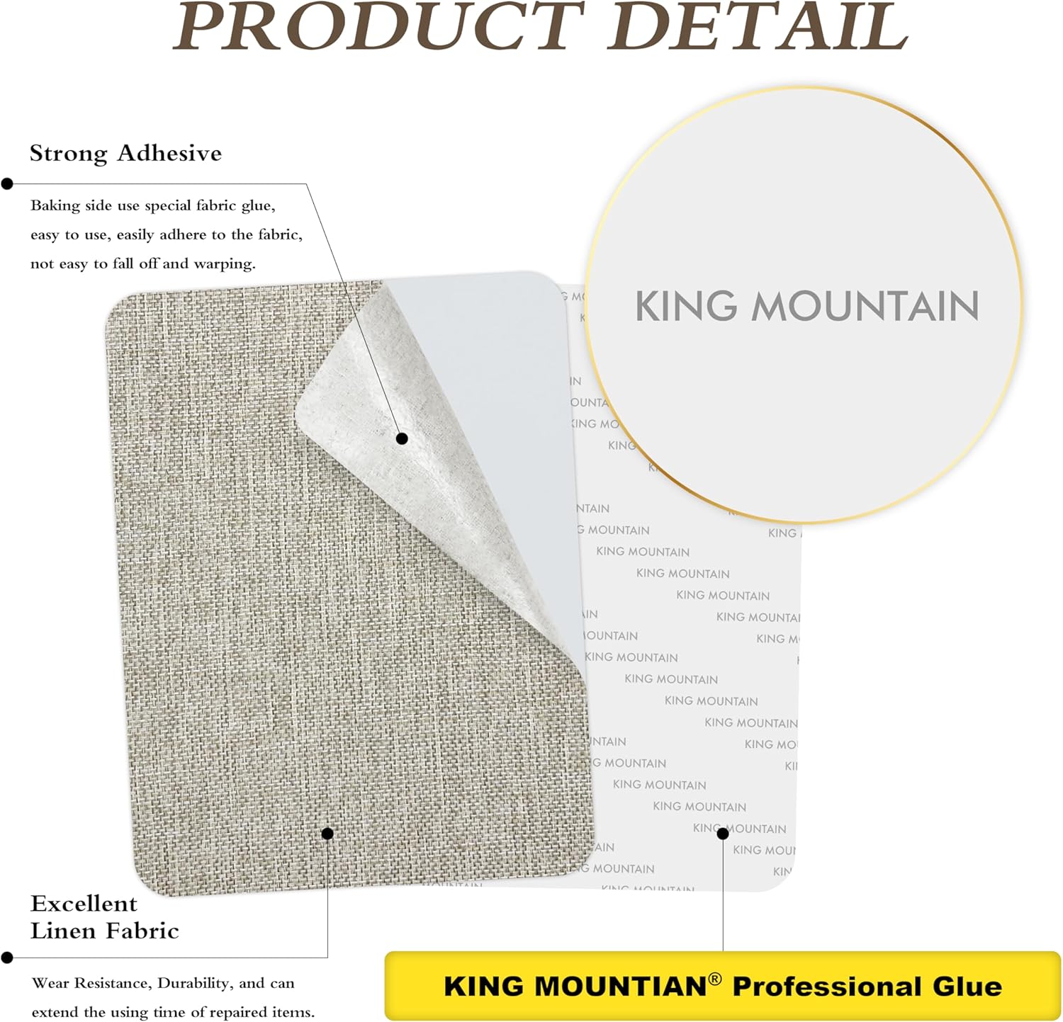 Coarse Linen Repair Patches, Self-Adhesive Linen Fabric Patches, 8X11 inch 2 PCS, Multi Color, Can be Used for Linen Sofa Repair and Linen Clothes Repair(8" x 11"-2PCS,Cream-Gray 1.0)