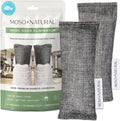 Moso Natural Shoe Deodorizer Inserts, Charcoal Odor Absorber for Shoes, Gym Bag & Boot Deodorizer, Long-Lasting Shoe Odor Elimination, Unscented Air Purifying Bags (Two Per Pack)