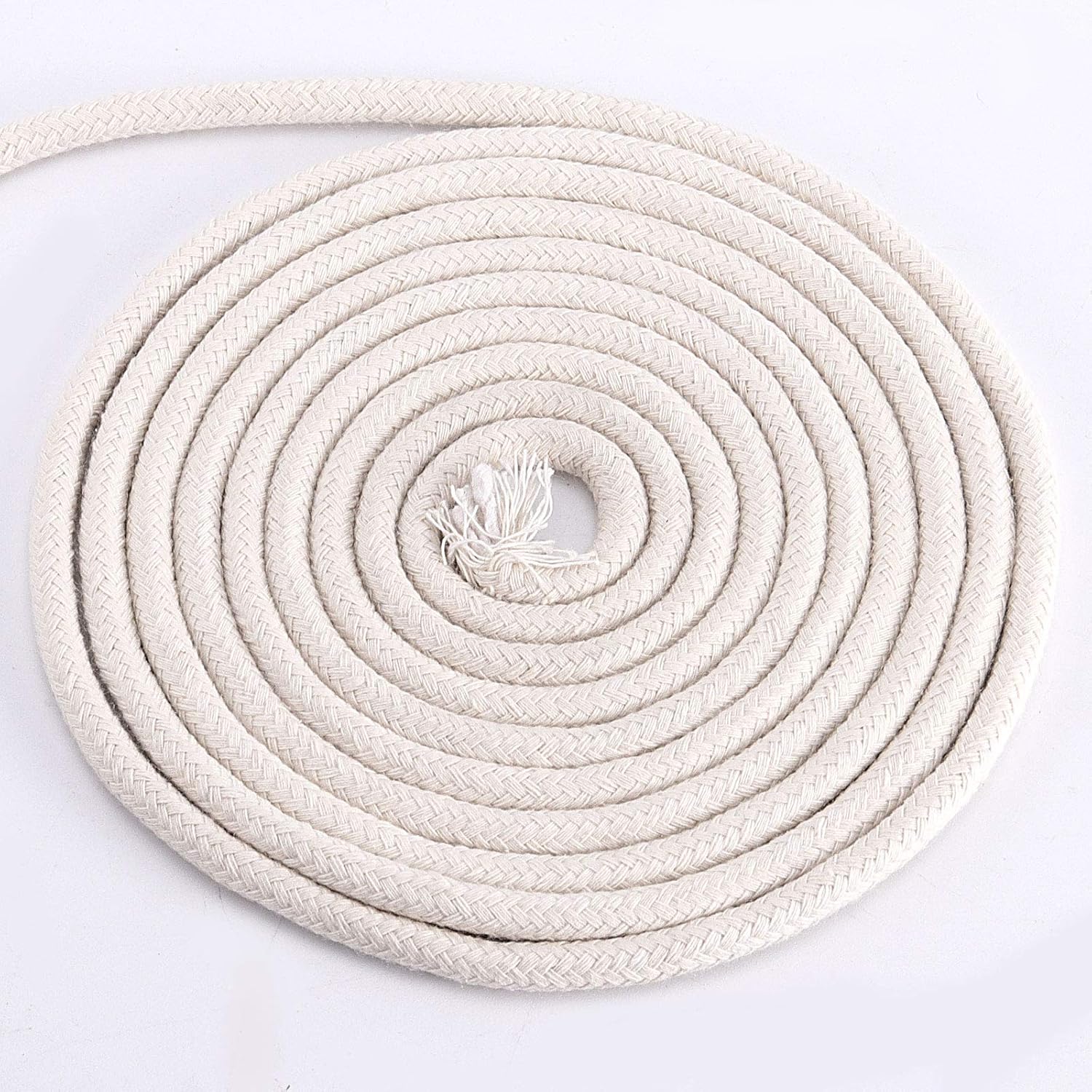 328 Feet 1/4 Inch White Natural Cotton Rope, Cotton Clothesline Rope, All-Purpose Craft Rope for Clothes Hanger, Garden Flower Potted Plants, Laundry Line Dryer