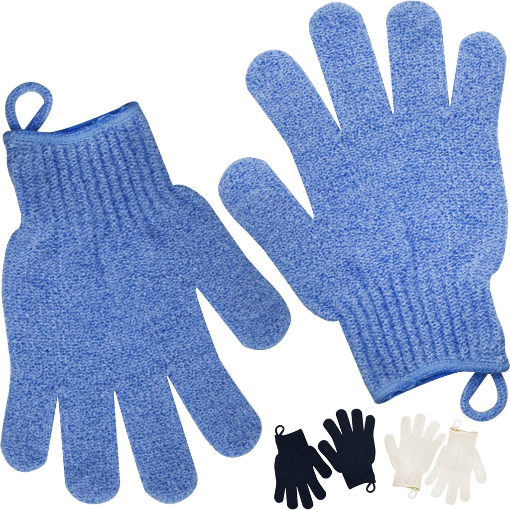 Exfoliating Glove - Body Scrub for Smooth and Soft Skin - Body Exfoliator for Ingrown Hair Dead Skin Remover and Itchy and Flaky Skin - Scrubber Shower Accessories 1 Pair Glove Mens Stocking Stuffer