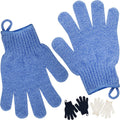 Exfoliating Glove - Body Scrub for Smooth and Soft Skin - Body Exfoliator for Ingrown Hair Dead Skin Remover and Itchy and Flaky Skin - Scrubber Shower Accessories 1 Pair Glove Mens Stocking Stuffer