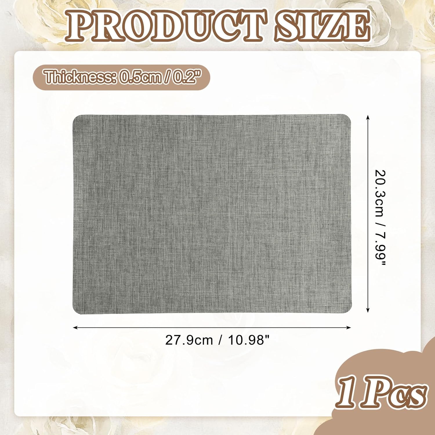 PATIKIL Linen Repair Patch, 8 x 11 Inch Self-Adhesive Linen Fabric Repair Patches for Sofa Couch Clothes Handbag Tents Car Seats Furniture, Medium Gray
