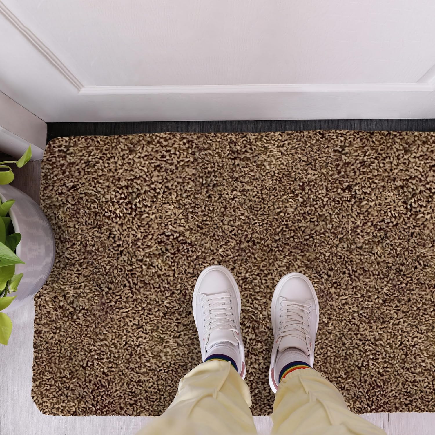 Premium Microfiber Indoor Door Mat – 32"x48" Washable Entry Mat, Non-Slip, Waterproof Backing, Super Absorbent, Low Profile Entryway Doormat for Indoor Entrance