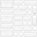 Vtopmart 25 PCS Clear Plastic Drawer Organizers Set, 4-Size Versatile Bathroom and Vanity Drawer Organizer Trays, Storage Bins for Makeup, Bedroom, Kitchen Gadgets Utensils and Office